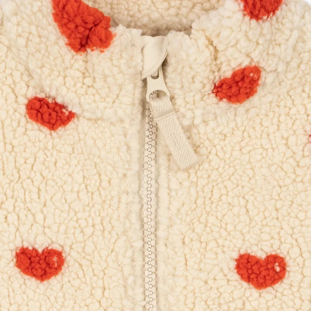 Konges Sløjd - Jody Hearts Recycled Fiber Sherpa Jacket | Ecru