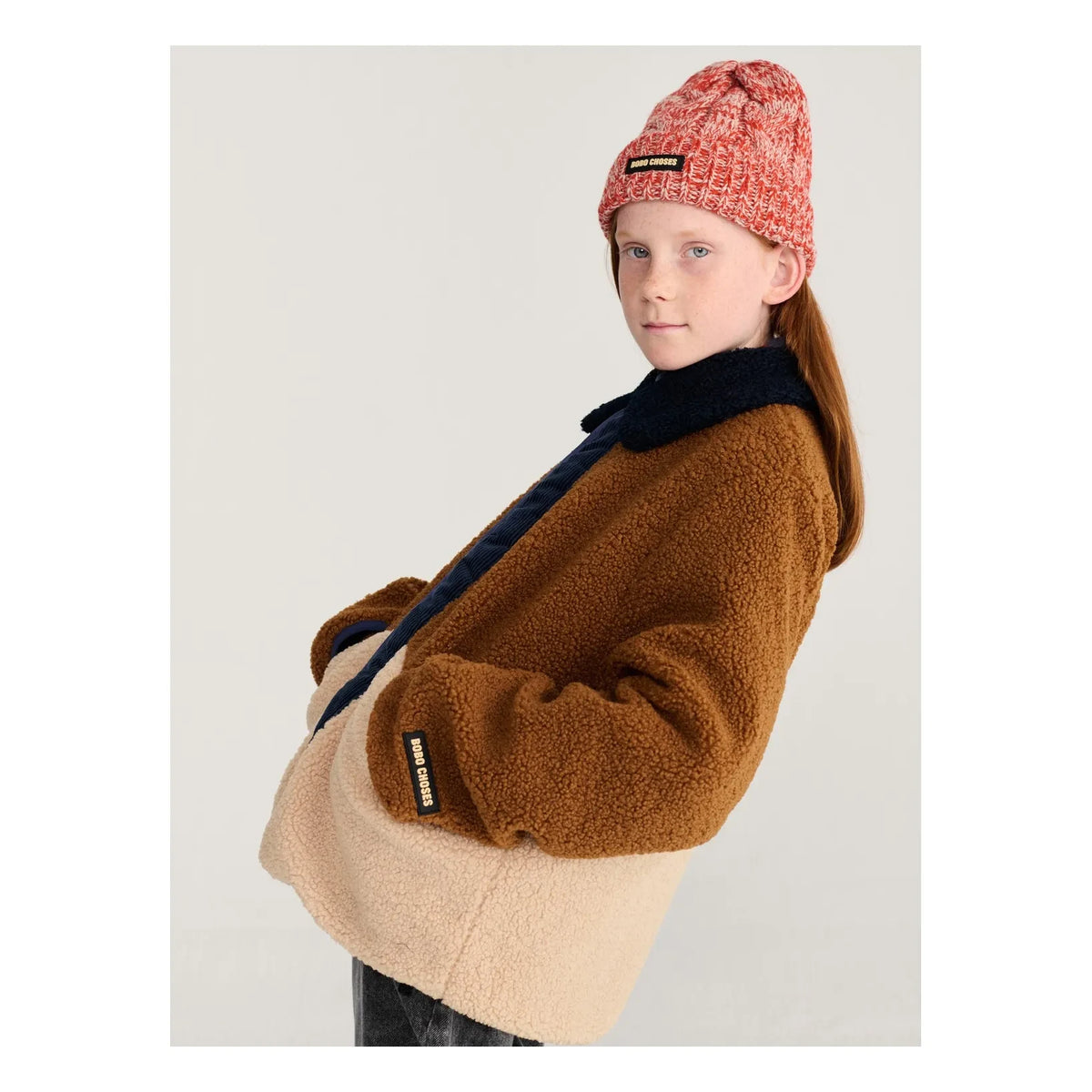 Bobo Choses - Reversible Sherpa Jacket Made from Recycled Fibers | Navy