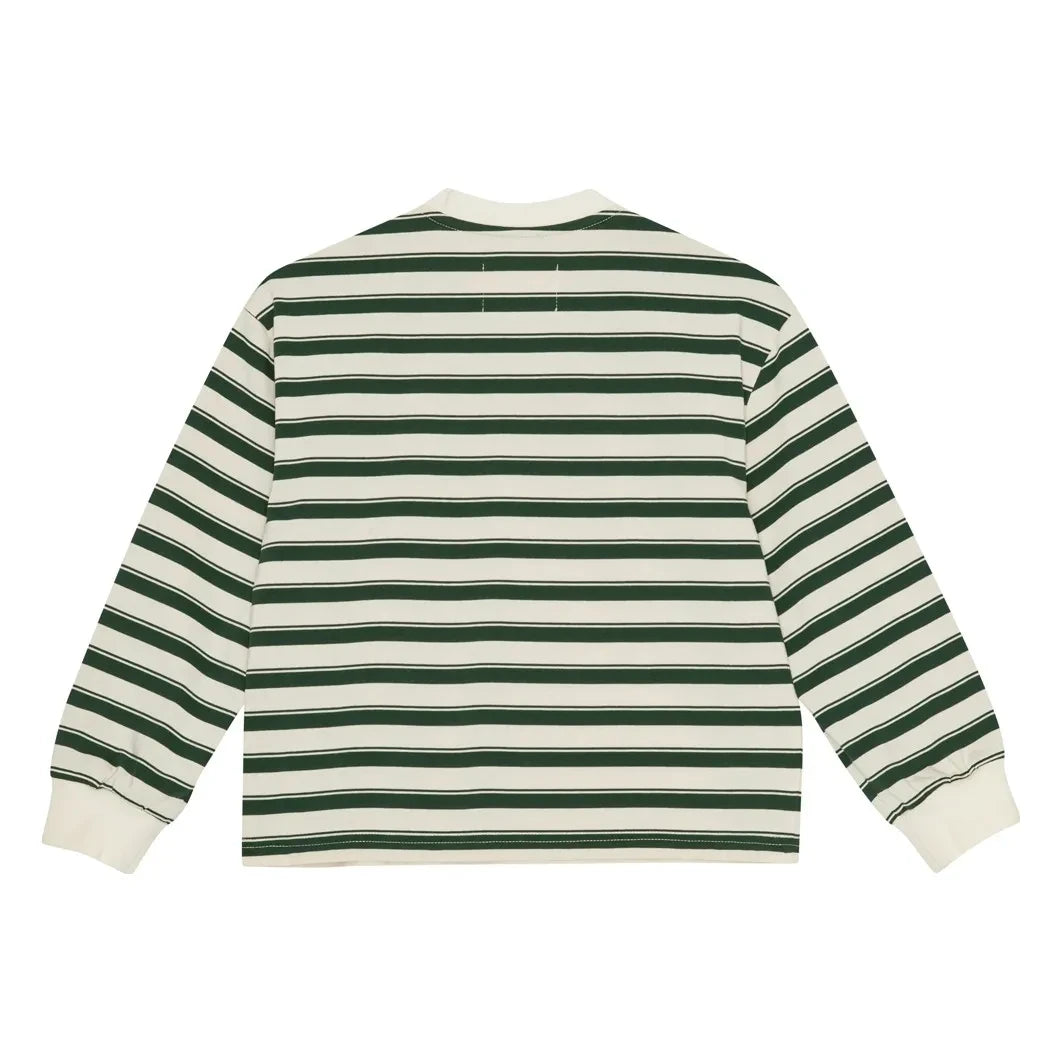 brunobruno nation - Mira Striped Organic Cotton T-shirt | Green