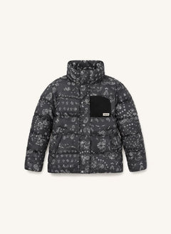 Töastie - Helix Bandana Puffer Jacket Made from Recycled Fibers | Black