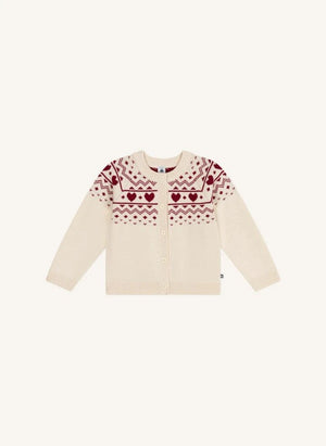Petit Bateau - Heart Wool Vest | Ecru