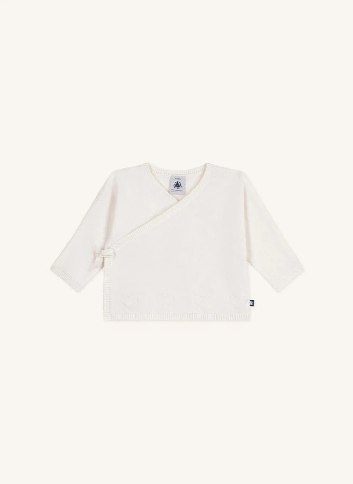 Petit Bateau - Wool Heart Vest | White