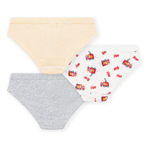 Petit Bateau - 3-Piece Firefighter Brief Set | White