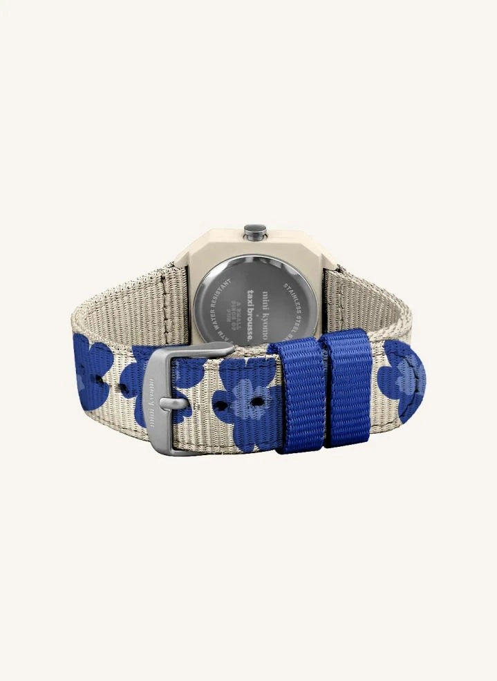 Mini Kyomo - Blue Hibiscus Watch - Mini Kyomo x Taxi Brousse | Blue