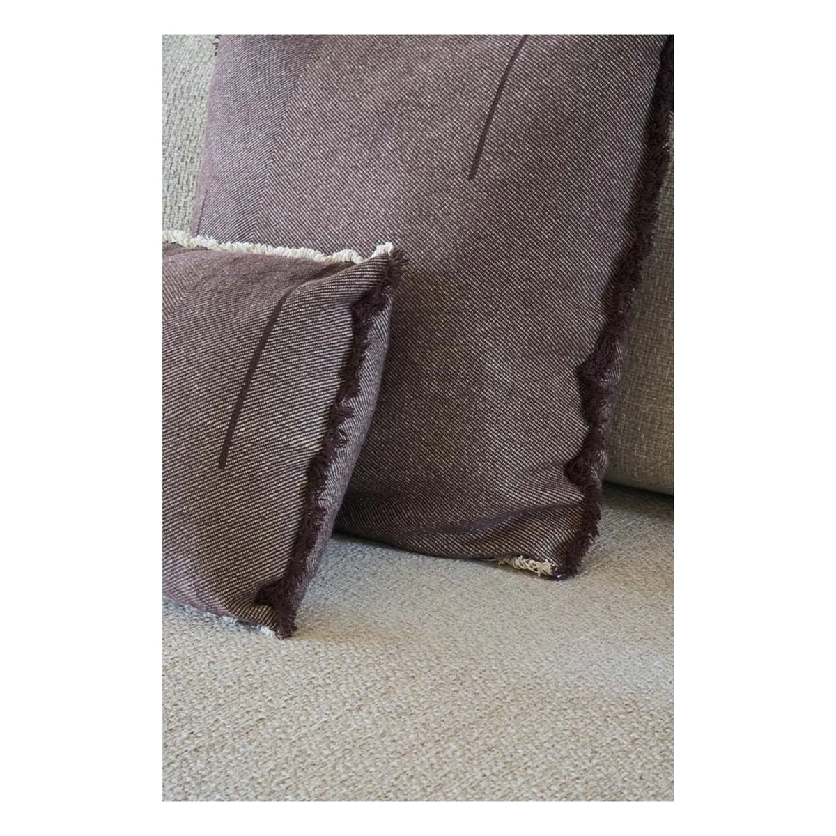 Lorena Canals - Square Striped Pillow | Coffee