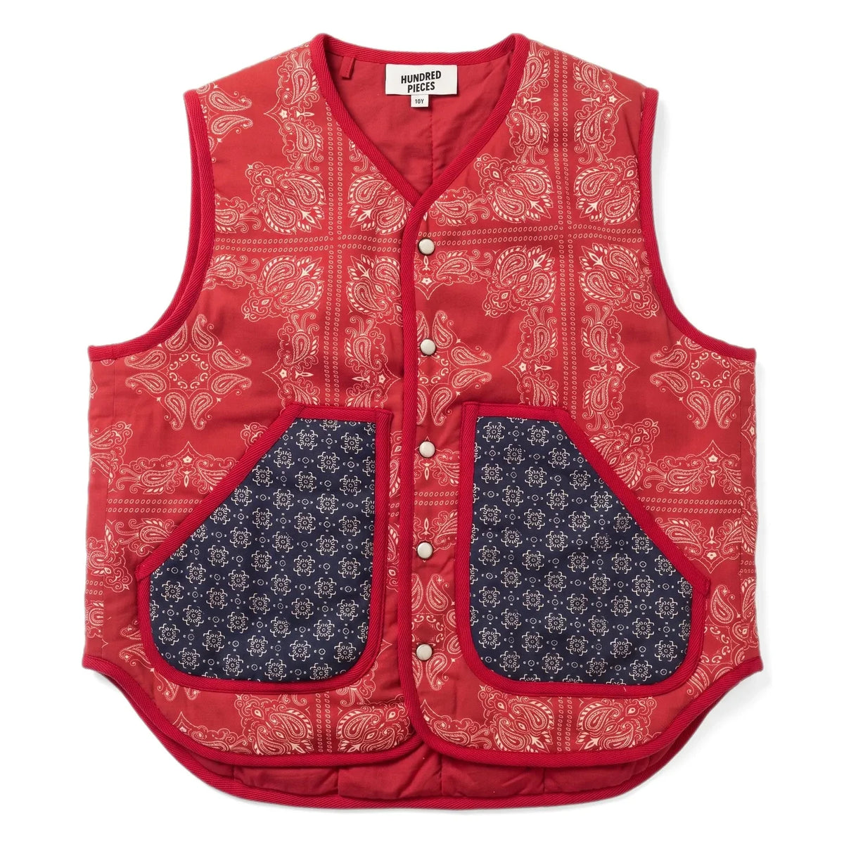 Hundred Pieces - Maria Bandana Sleeveless Jacket | Dark Red