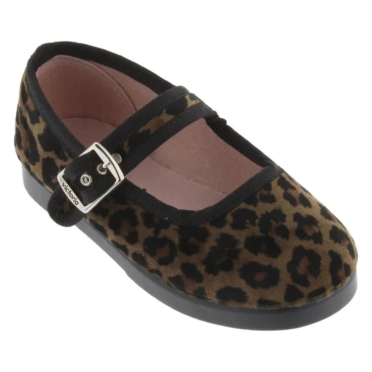 Victoria - Gong Fu Leopard Ballerina Shoes | Brown