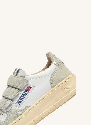Autry - Kidstripes Low Suede Sneakers | Silver