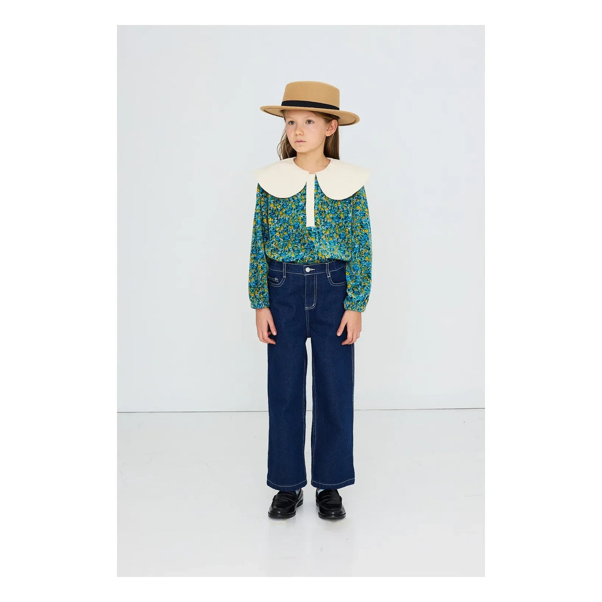 Tinycottons - Organic Cotton Floral Print Sweatshirt | Blue