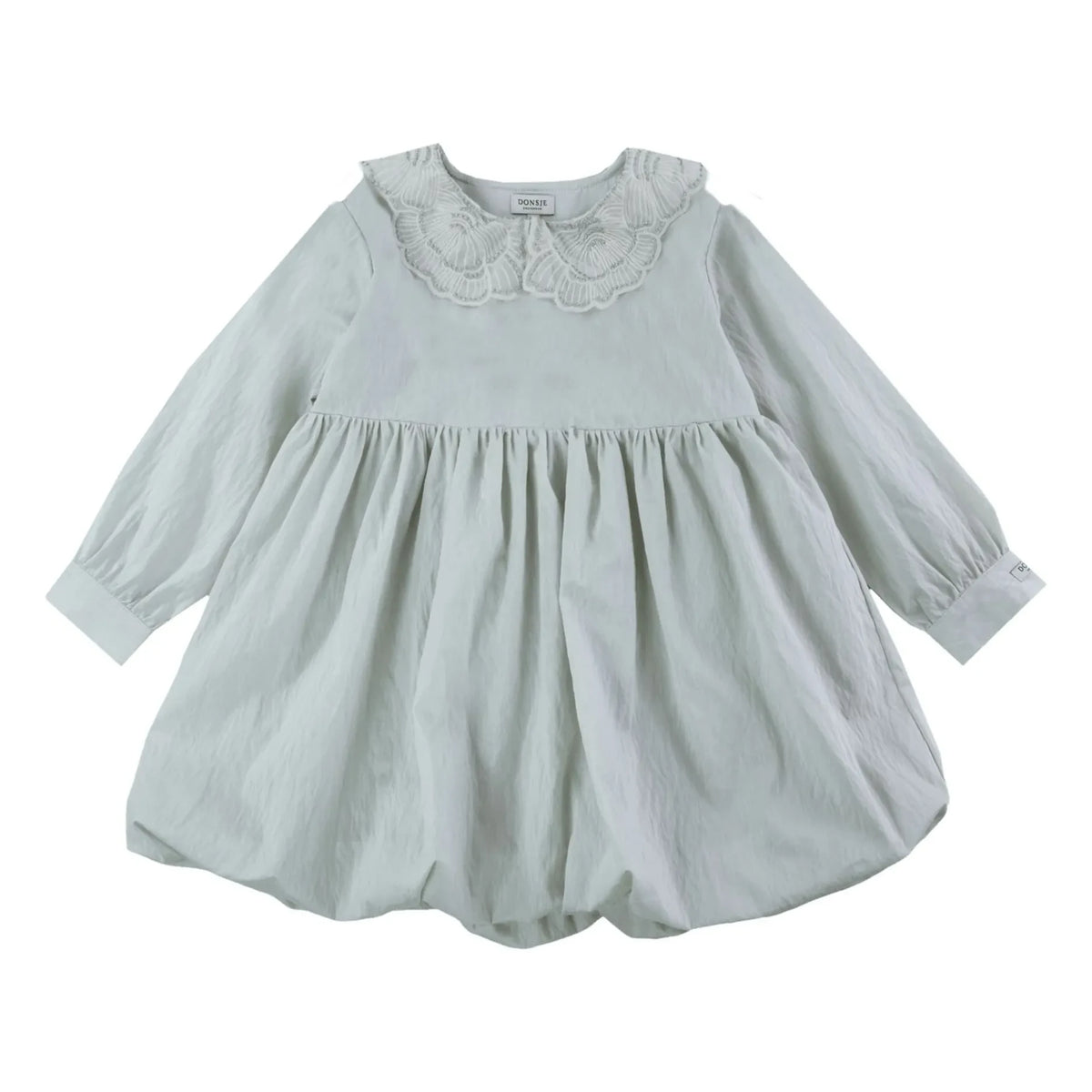 Donsje - Doriane Embroidered Collar Dress | Light Grey