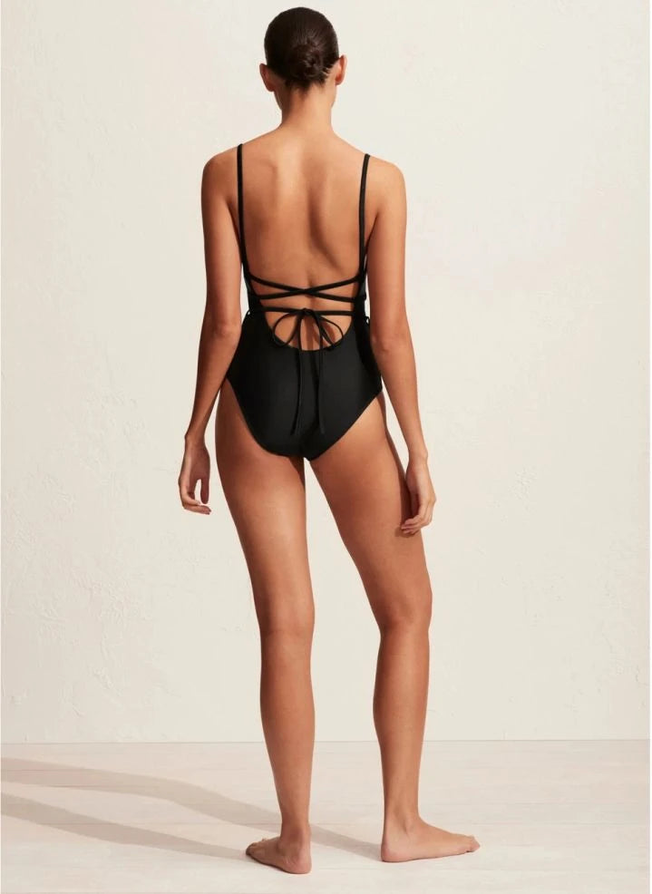 Matteau - Knotted Wrap Swimsuit | Black
