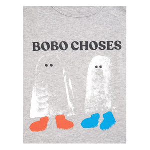 Bobo Choses - Bobo Choses Organic Cotton Baby Ghost T-Shirt | Heather Grey