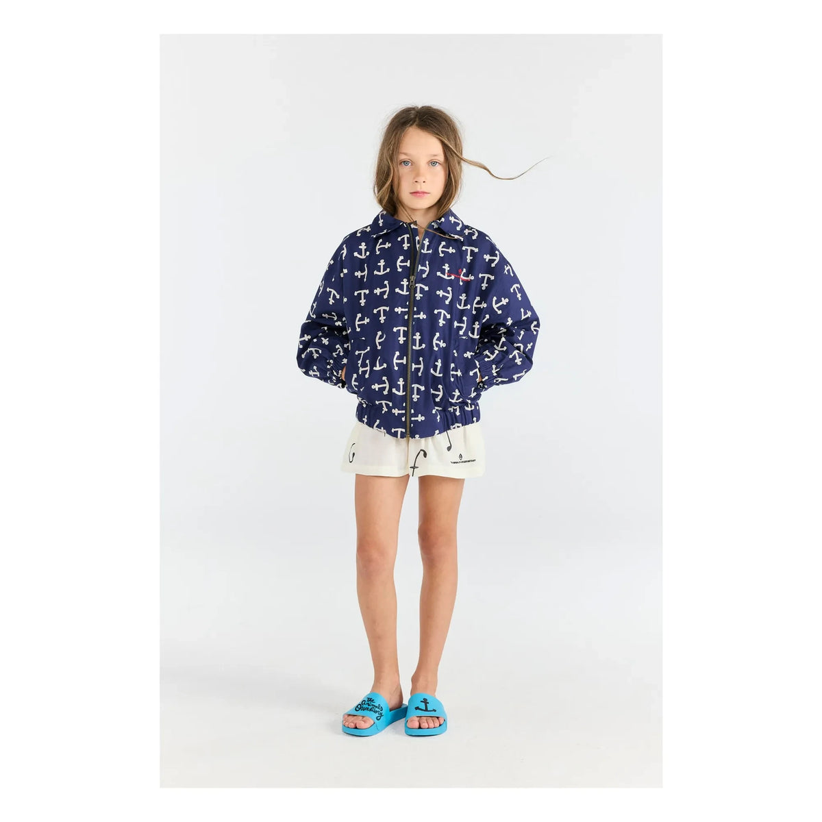 The Animals Observatory - Bomber Tiger Anchors Organic Cotton | Dark Blue