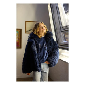 AO76 - Batu Fur Jacket | Midnight Blue