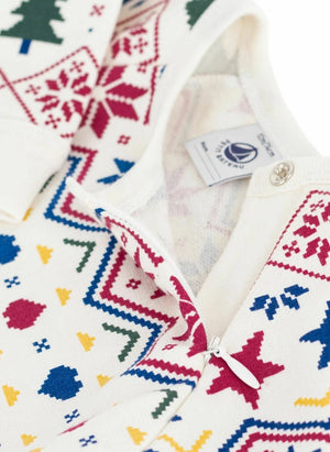 Petit Bateau - Sleep Well Christmas Pajamas Organic Cotton | Ecru
