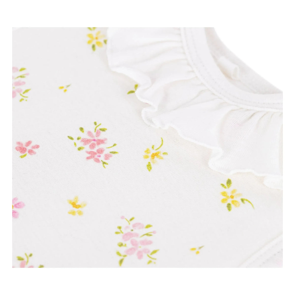 Petit Bateau - Fleurie Organic Cotton Sleep Suit | White
