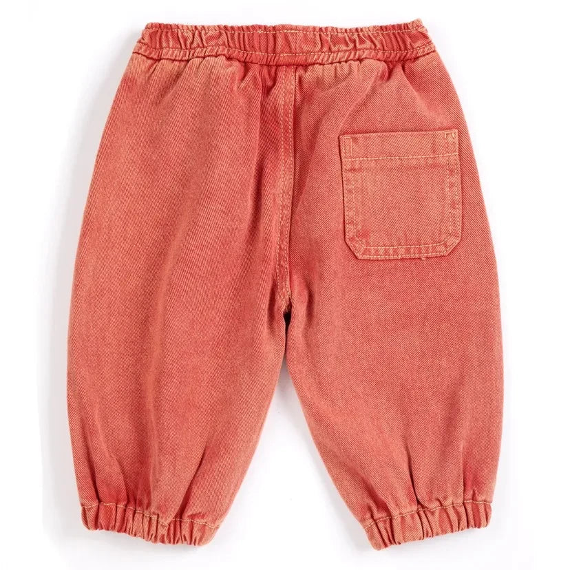Bobo Choses - Washed Organic Cotton Denim Jeans | Red