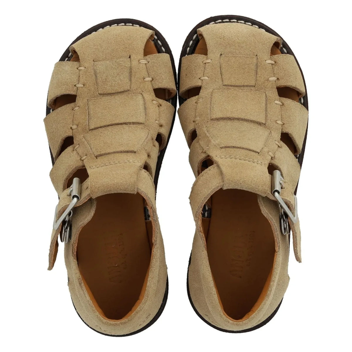 Angulus - Pêcheur Suede Sandals | Beige
