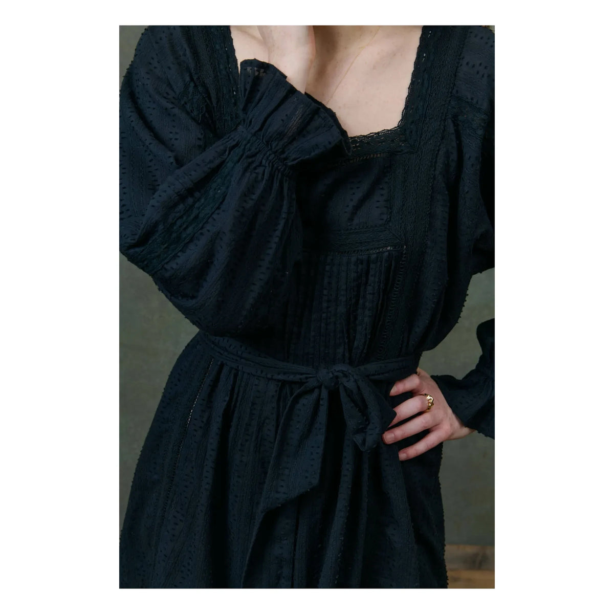 Louise Misha - Lauren organic cotton dress - Women's collection | Black