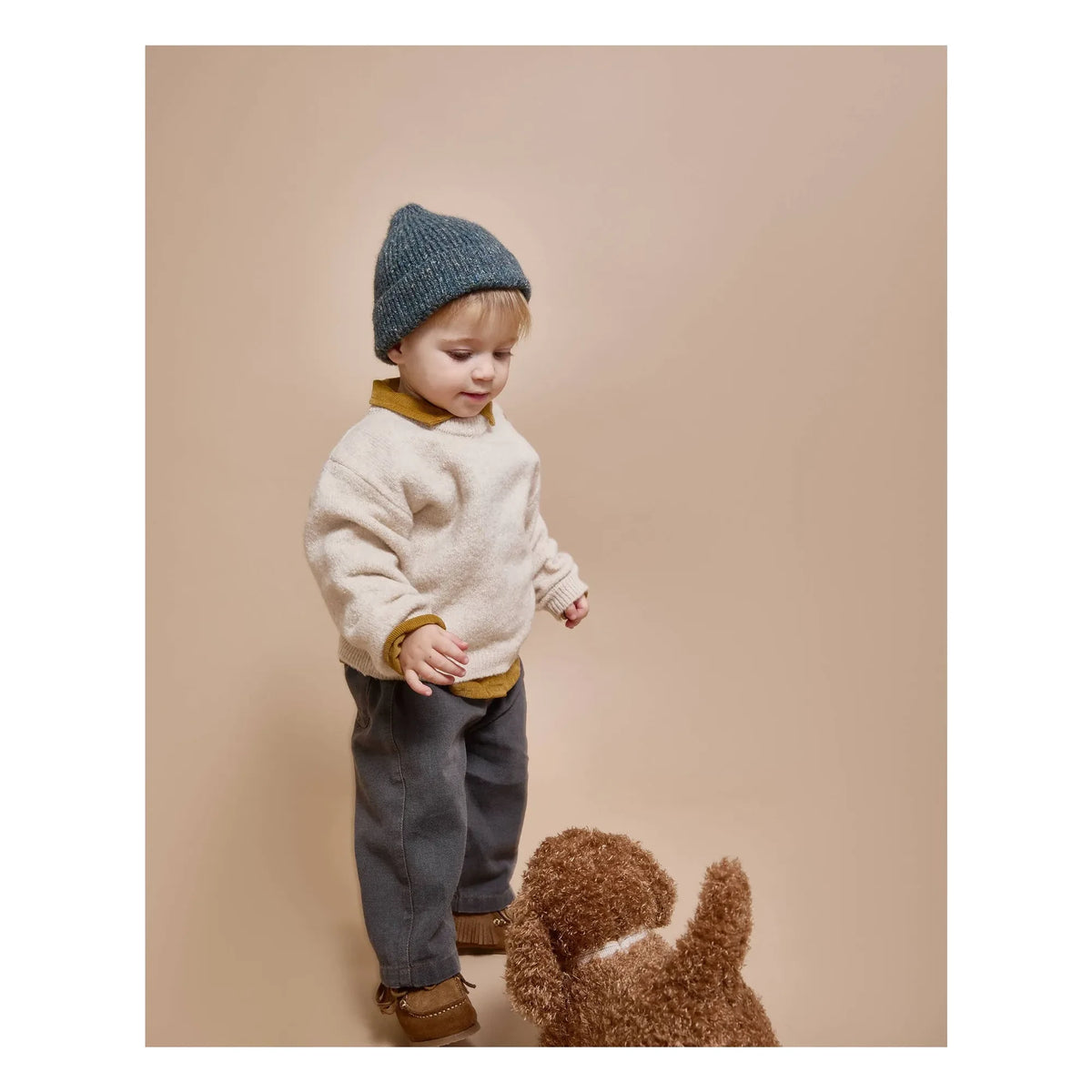 Búho - Organic Cotton Baby Denim Pants | Denim Gray