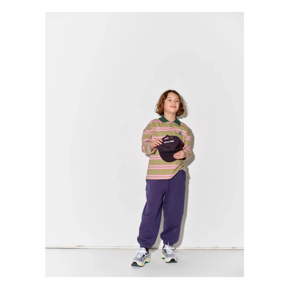 Main Story - Striped Organic Cotton Polo Shirt | Beige