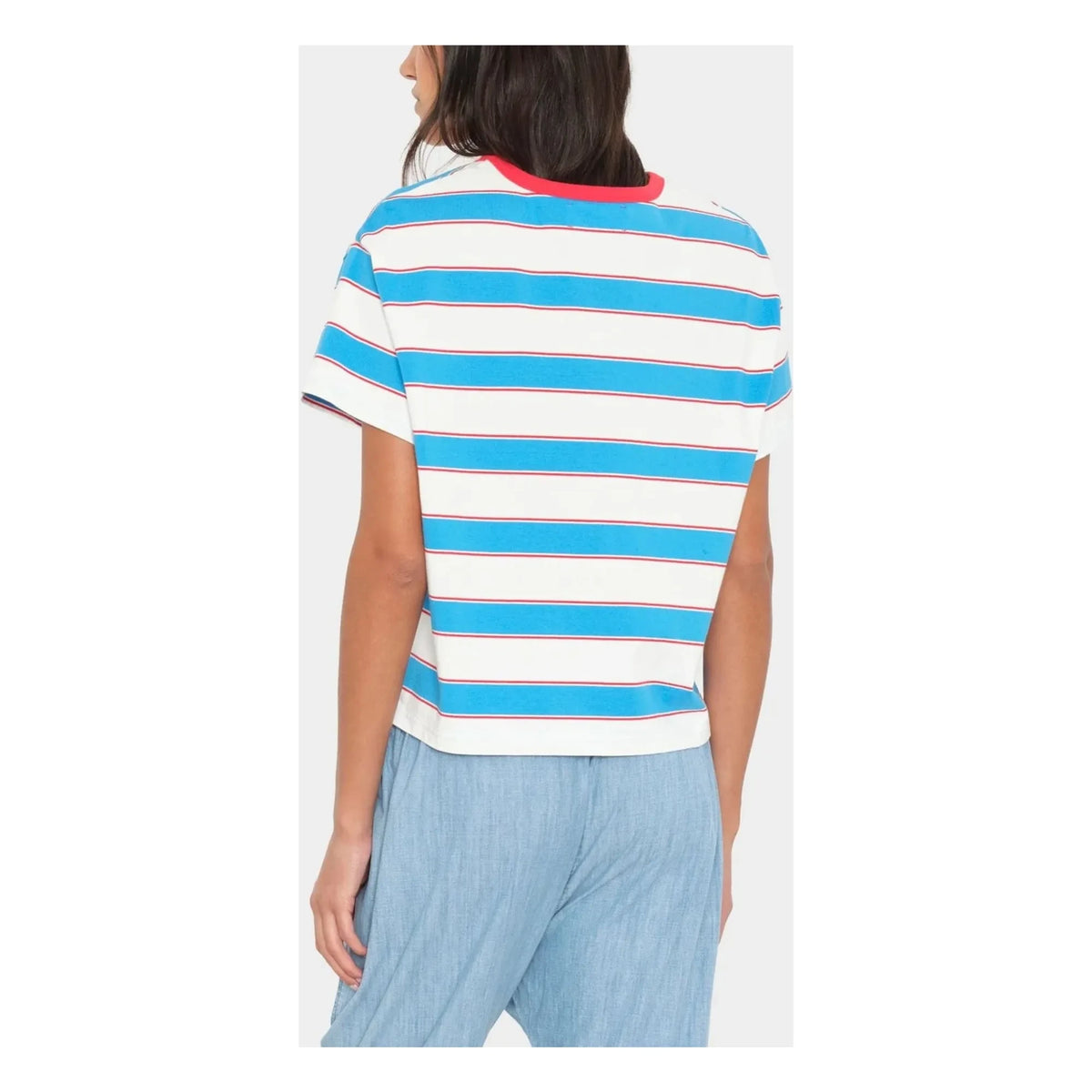 Xirena - Carter Striped Cotton T-Shirt | Blue