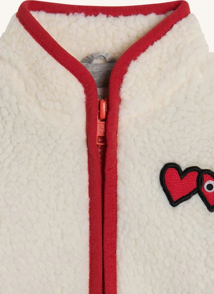 Stella McCartney Kids - Hearts Sherpa Jacket | Ivory
