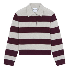 Kujten - Royce Cashmere Striped Sweater | Burgundy