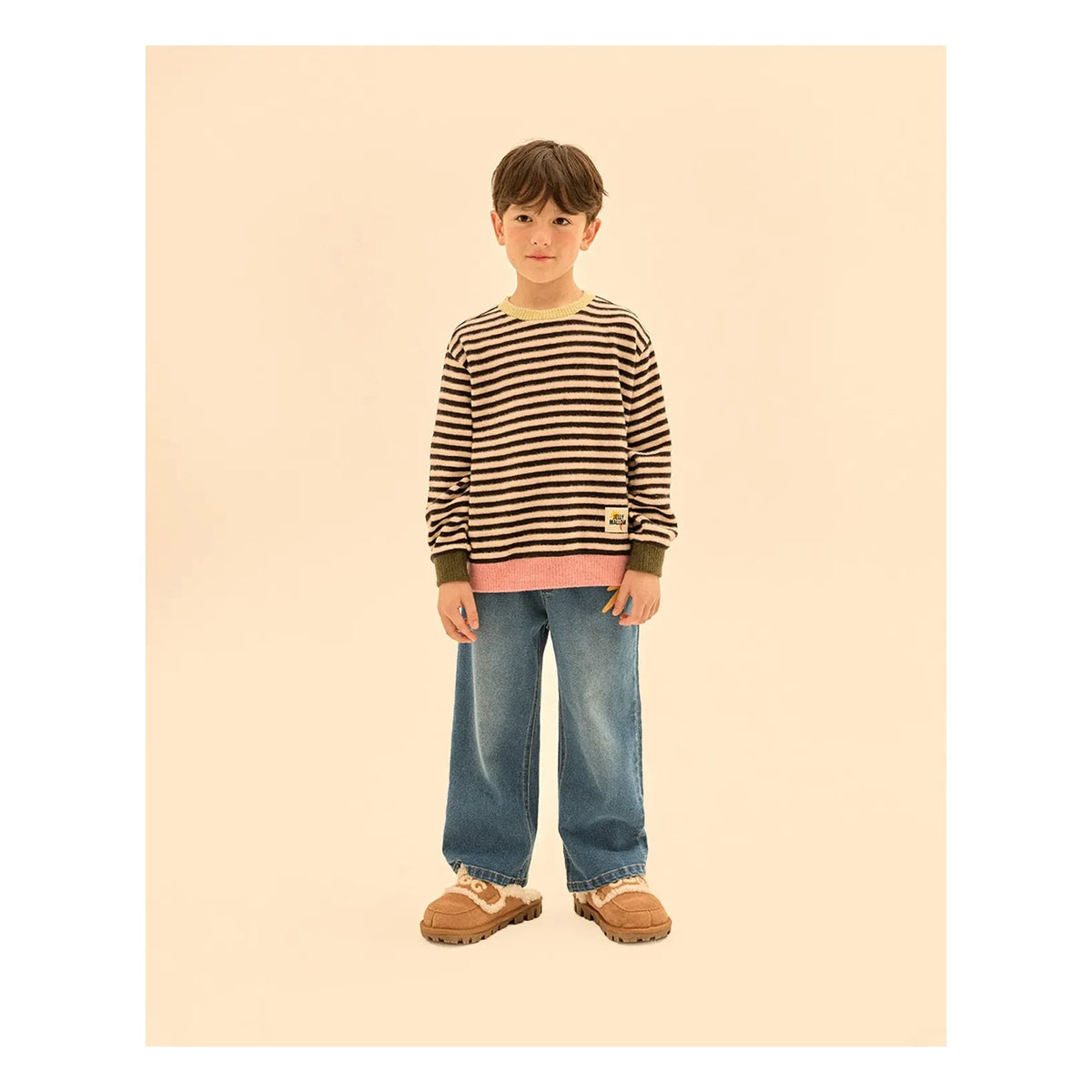Jelly Mallow - Striped Sweater | Cream