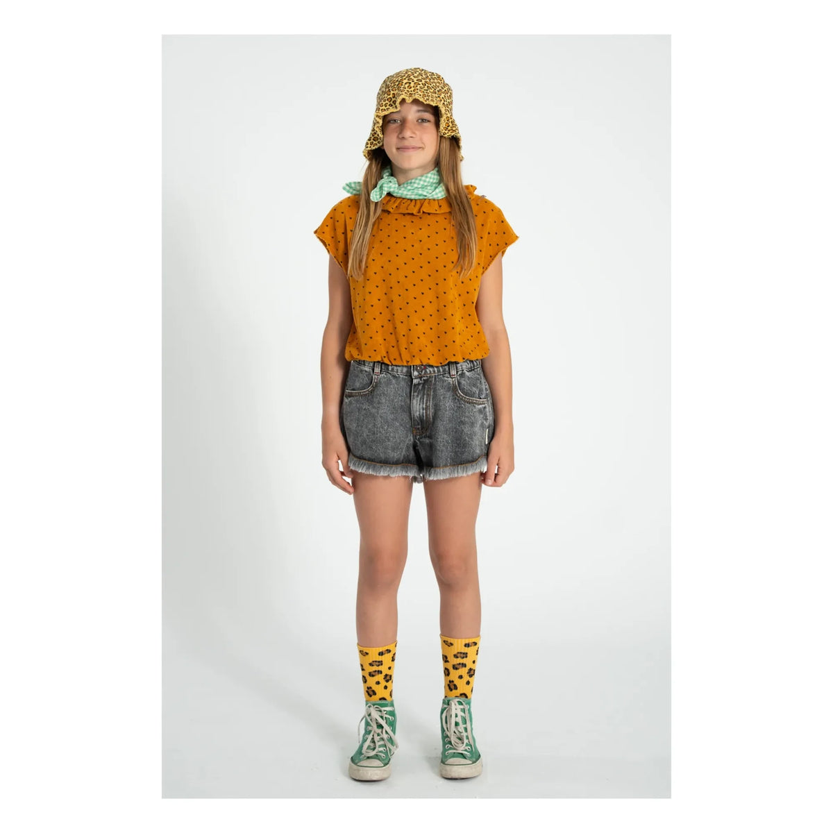 Piupiuchick - Fringed Denim Shorts | Black