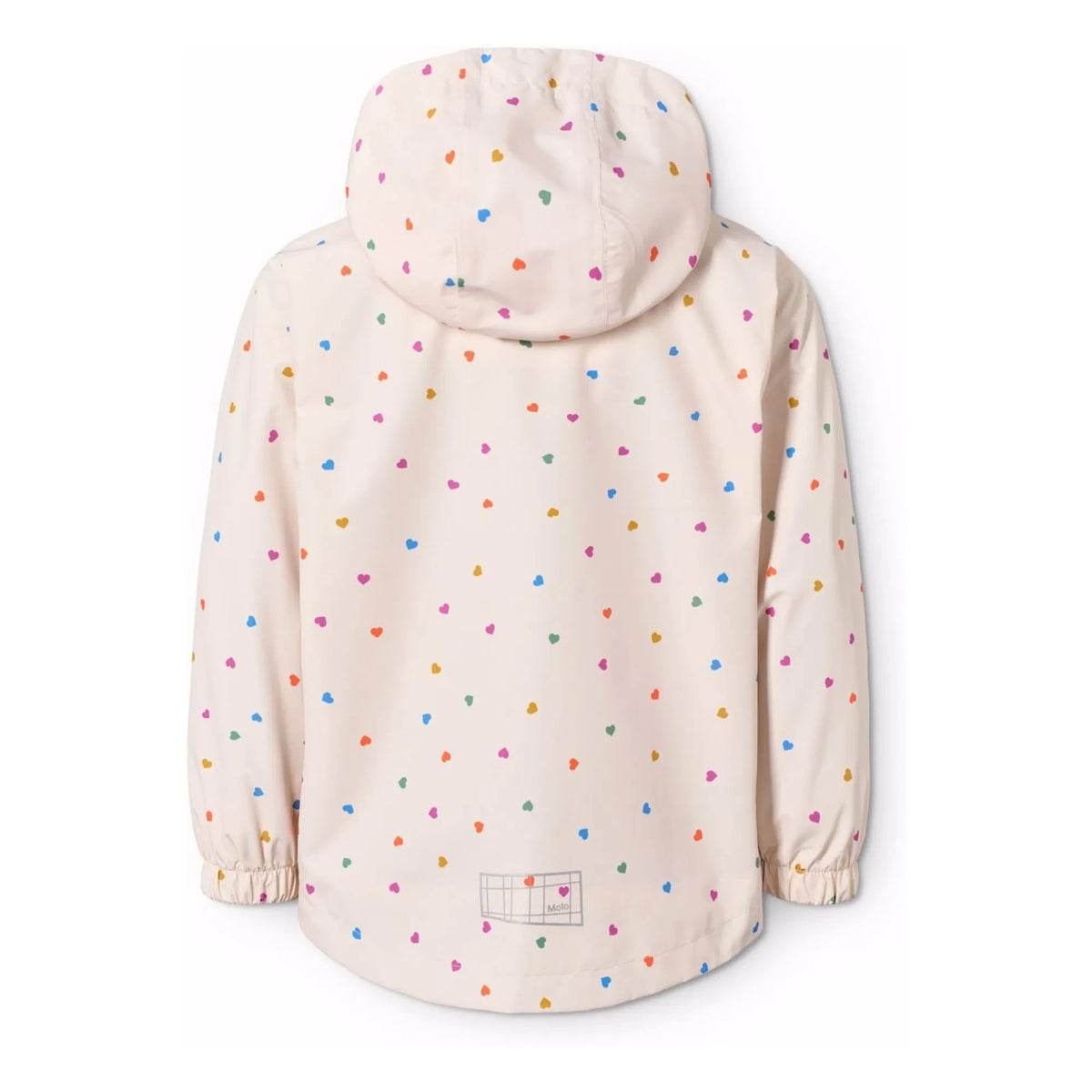 Molo - Waiton Cœurs Recycled Fiber Raincoat | Pale Pink
