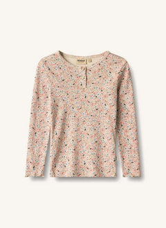 Wheat - Eja Fleuri Organic Cotton T-shirt | Light Pink