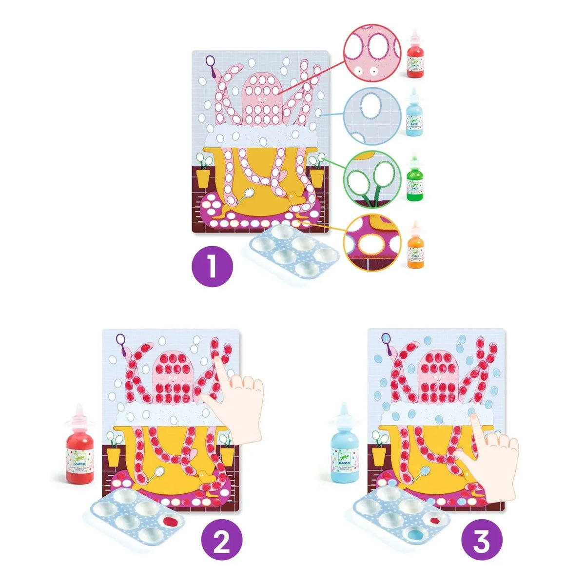 Djeco - Finger Painting - Dots and Fish