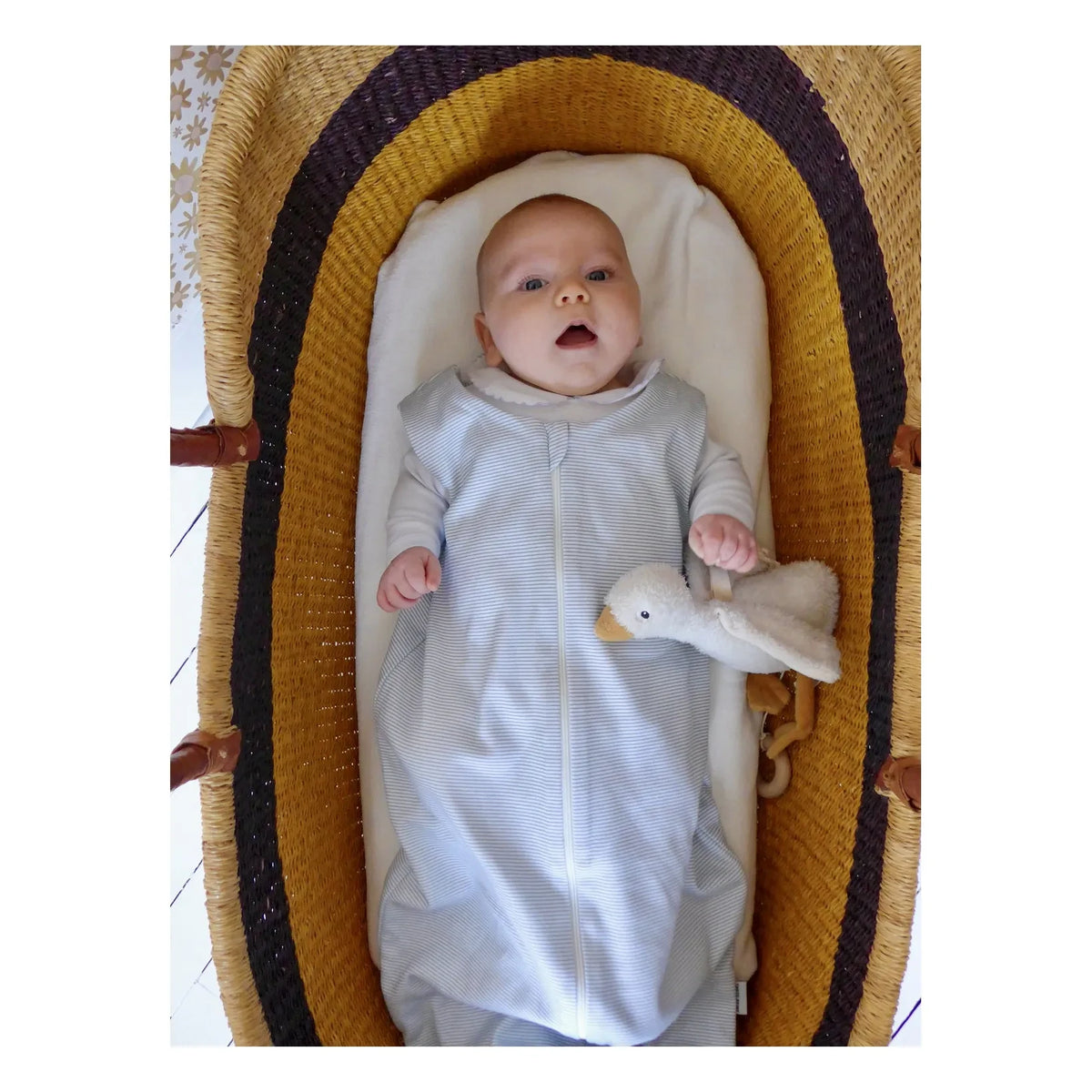 Tante Reine - Light Striped Sleep Sack | Blue