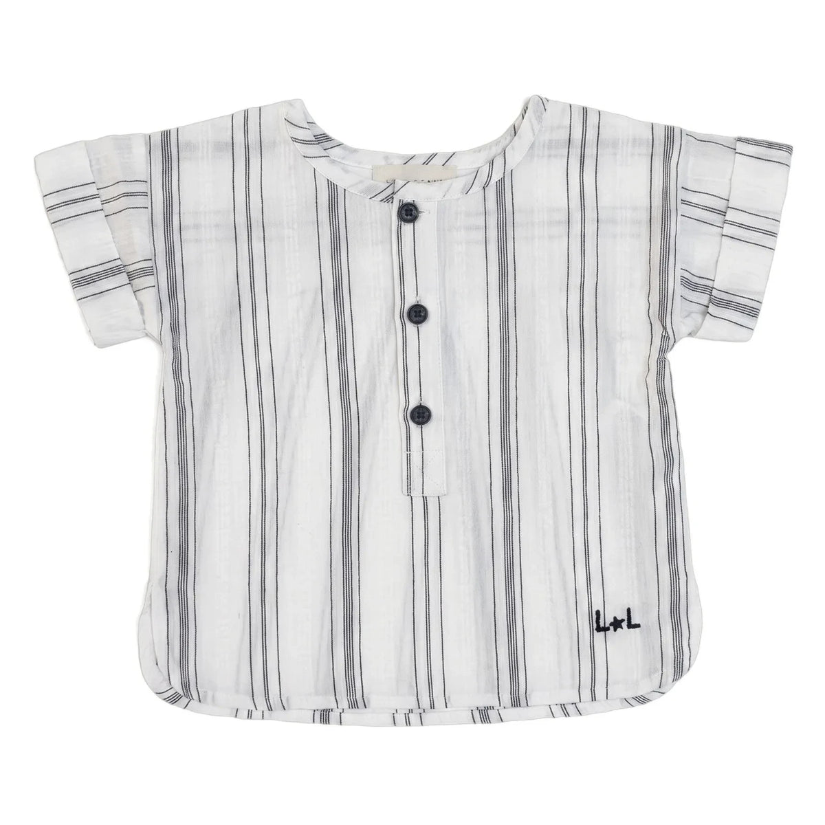 Louis Louise - Striped Baby Kurta | Black