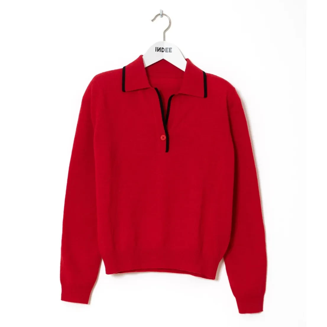 Indee - Winner Polo Neck Sweater | Red