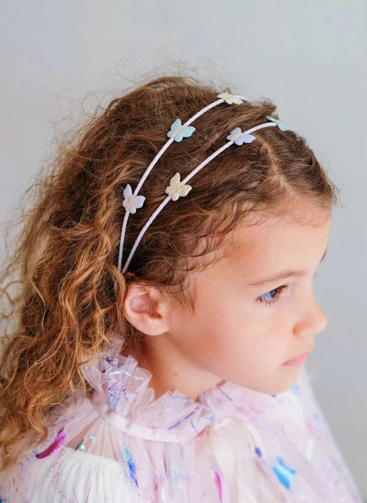 Mimi & Lula - Double Butterfly Hairband | Pale Pink