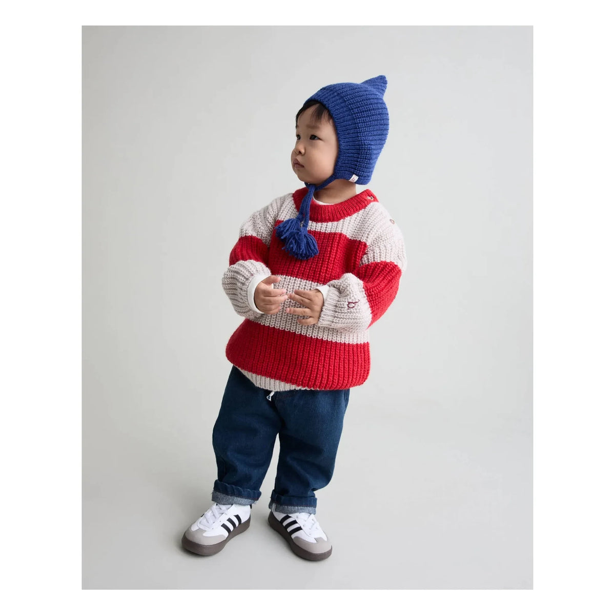 Búho - Red Striped Baby Sweater