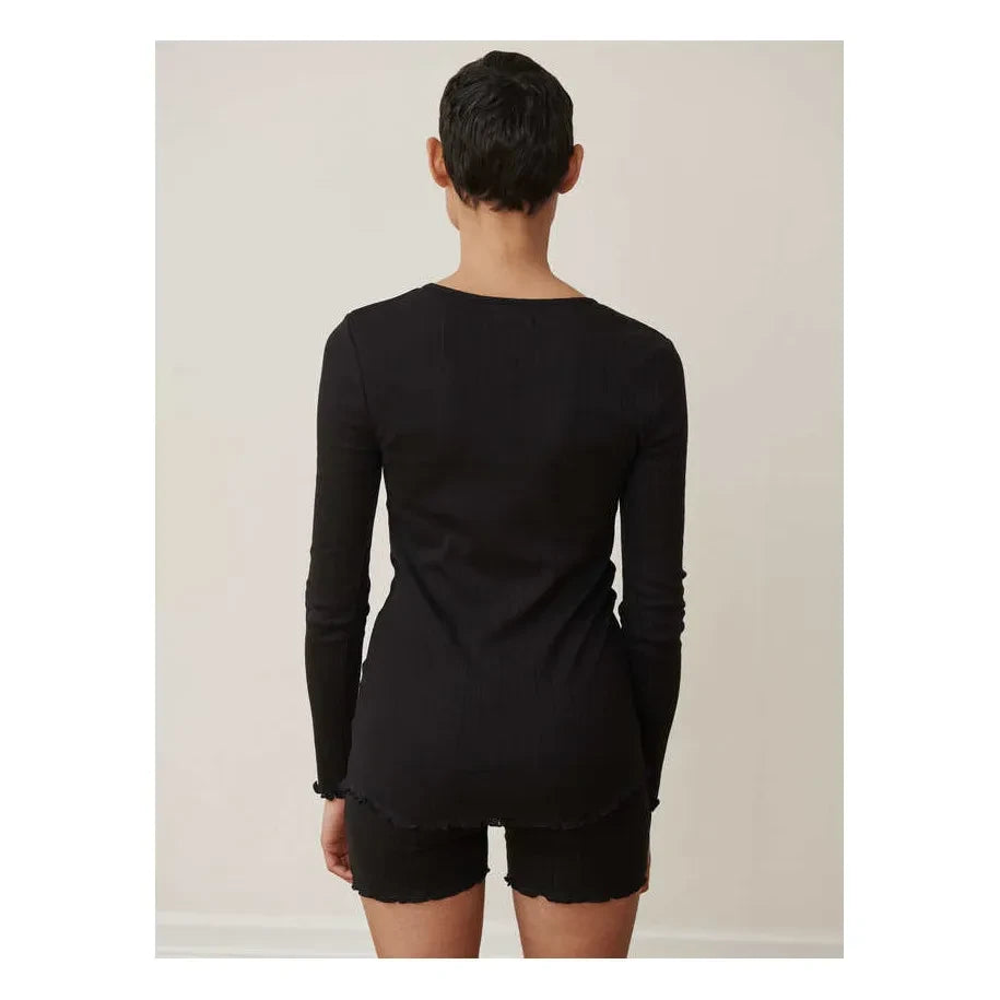 Skall Studio - Edie Organic Cotton Long Sleeve T-Shirt | Black