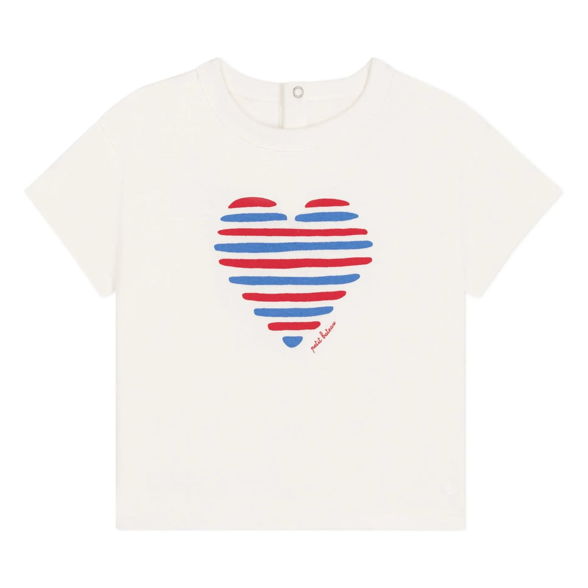 Petit Bateau - Barlay Heart Organic Cotton T-Shirt | White