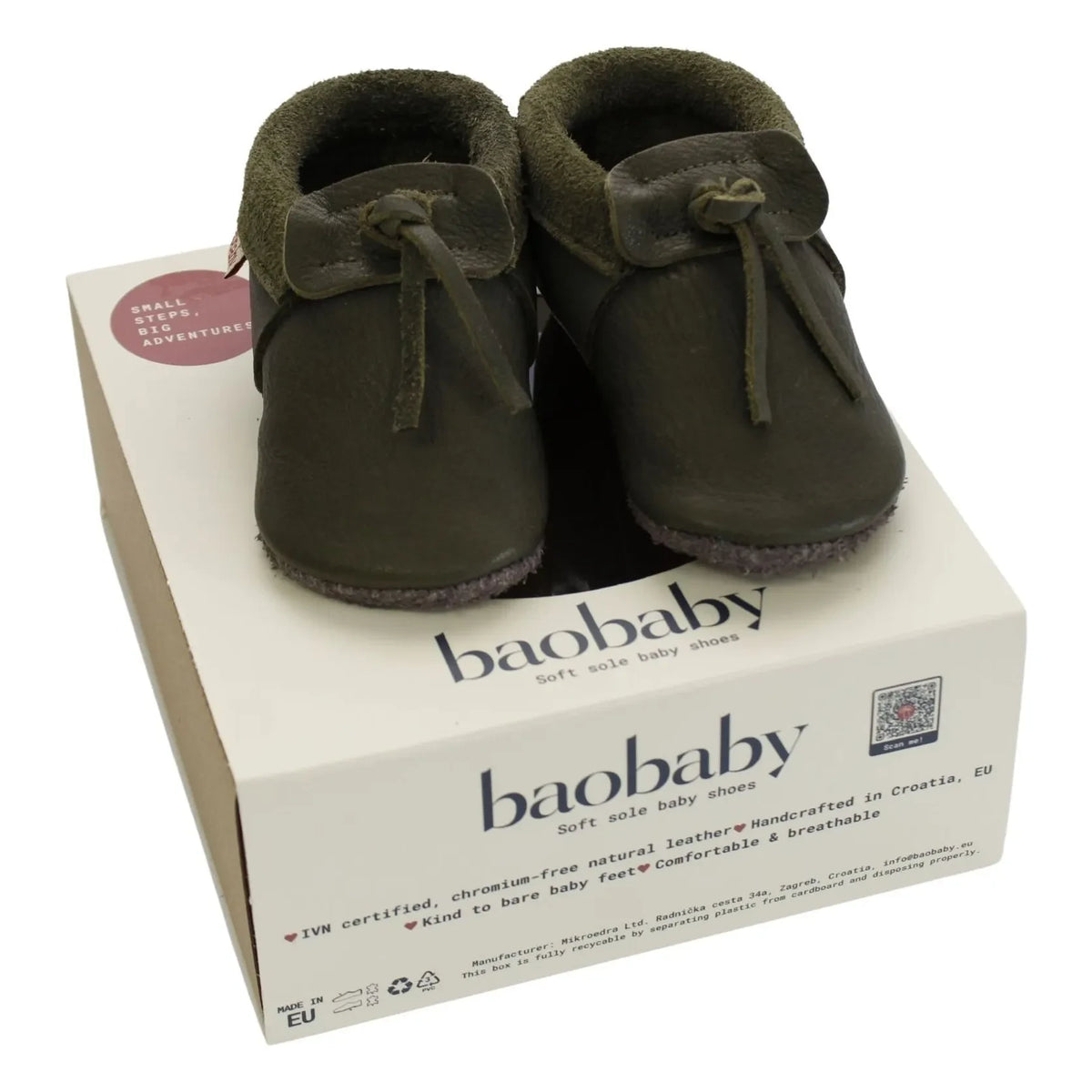 Baobaby - Leather Sandals | Chrome Green