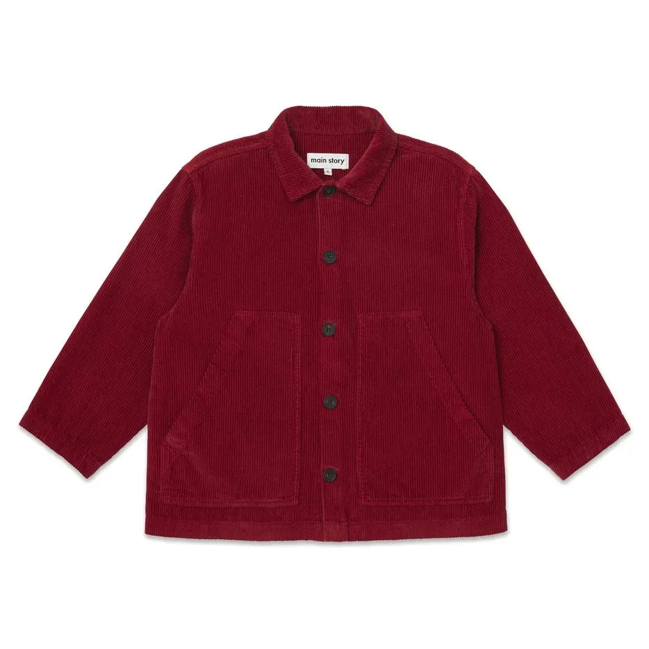 Main Story - Recycled Fiber Overshirt | Cherry Red