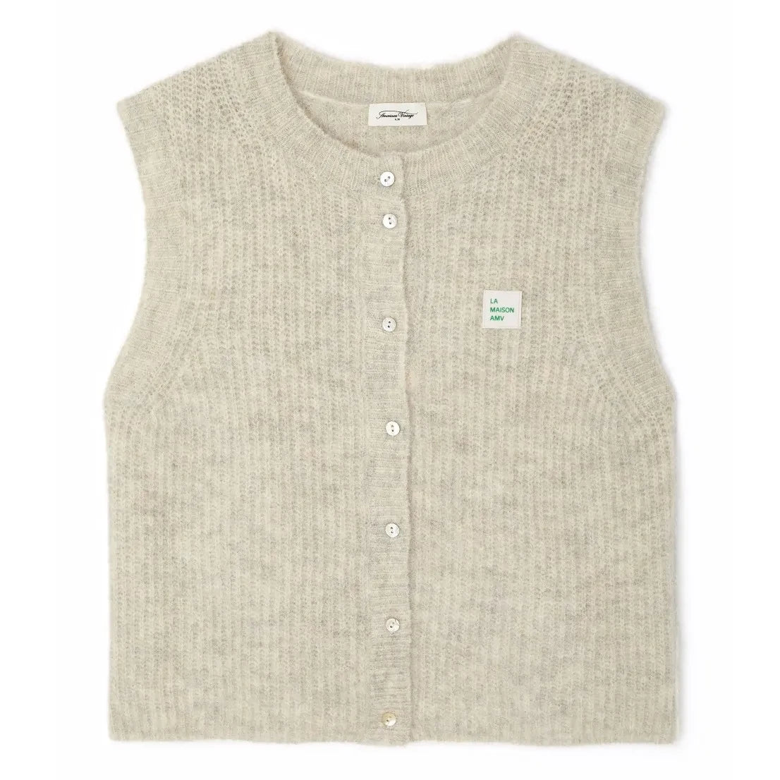 American Vintage - East Alpaca Cardigan | Grey mélange