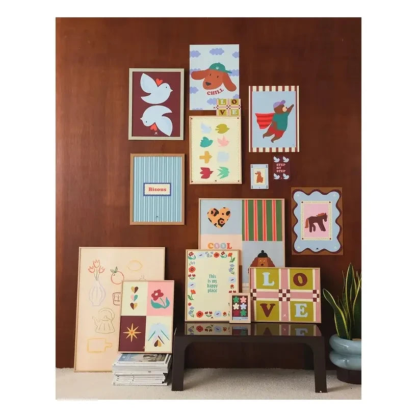 Ma petite vie - "Superhero" Poster | Light blue