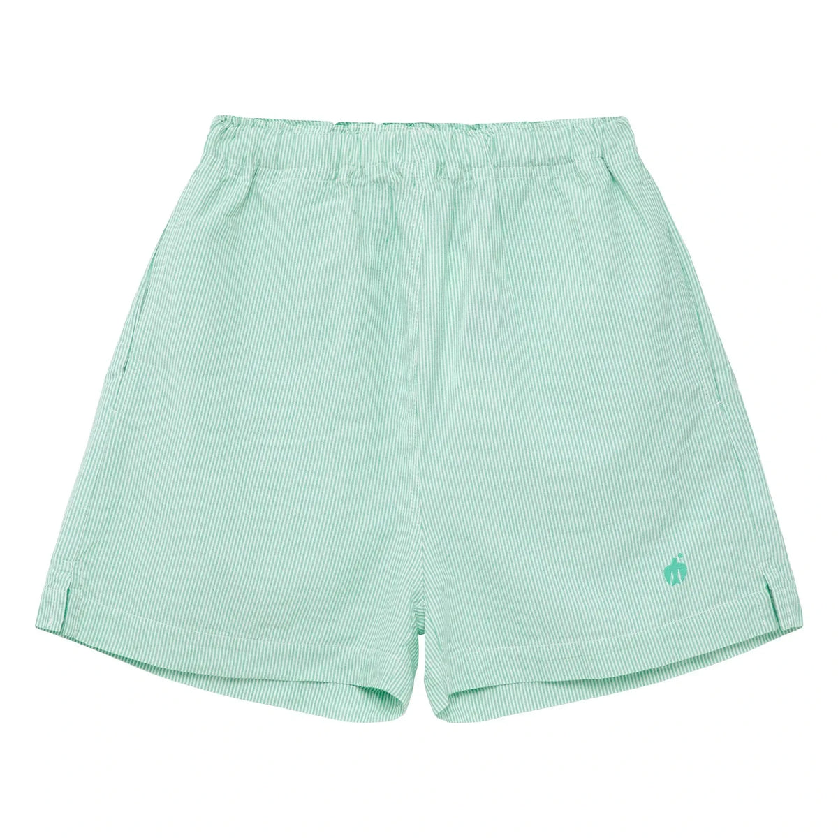 True Artist - Green Striped Short Shorts No.11