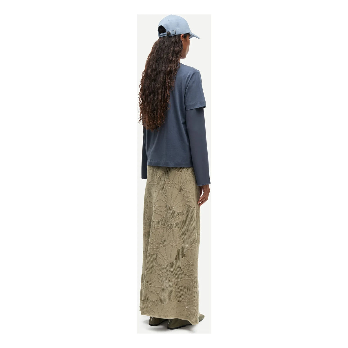 Samsoe Samsoe - Sacamino Organic Cotton T-Shirt | Grey Blue
