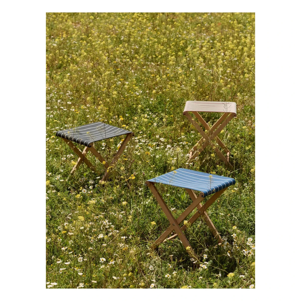 Hay - Outdoor Market Foldable Stool, Jasper Morrison | Blue