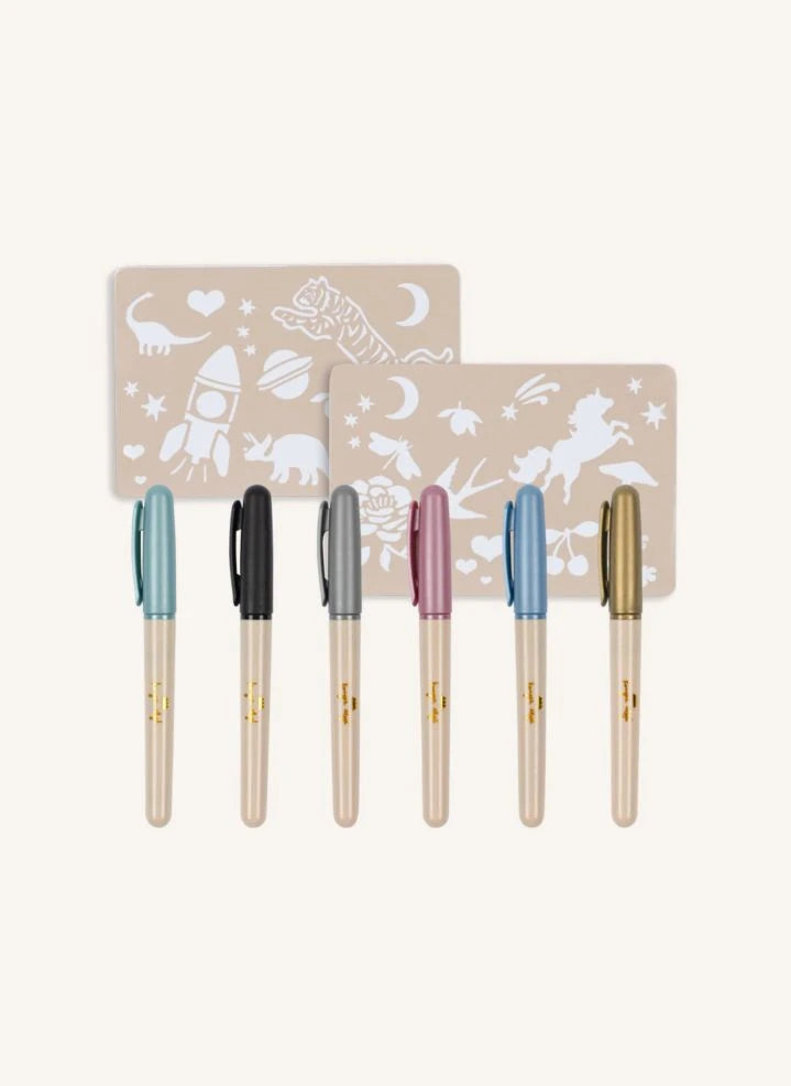 Konges Sløjd - Temporary Tattoo Pens - 6-piece set