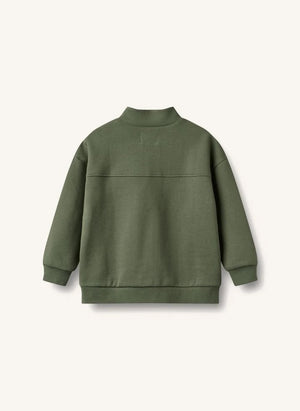 Wheat - Matteo Organic Cotton Trucker Collar Hoodie | Khaki