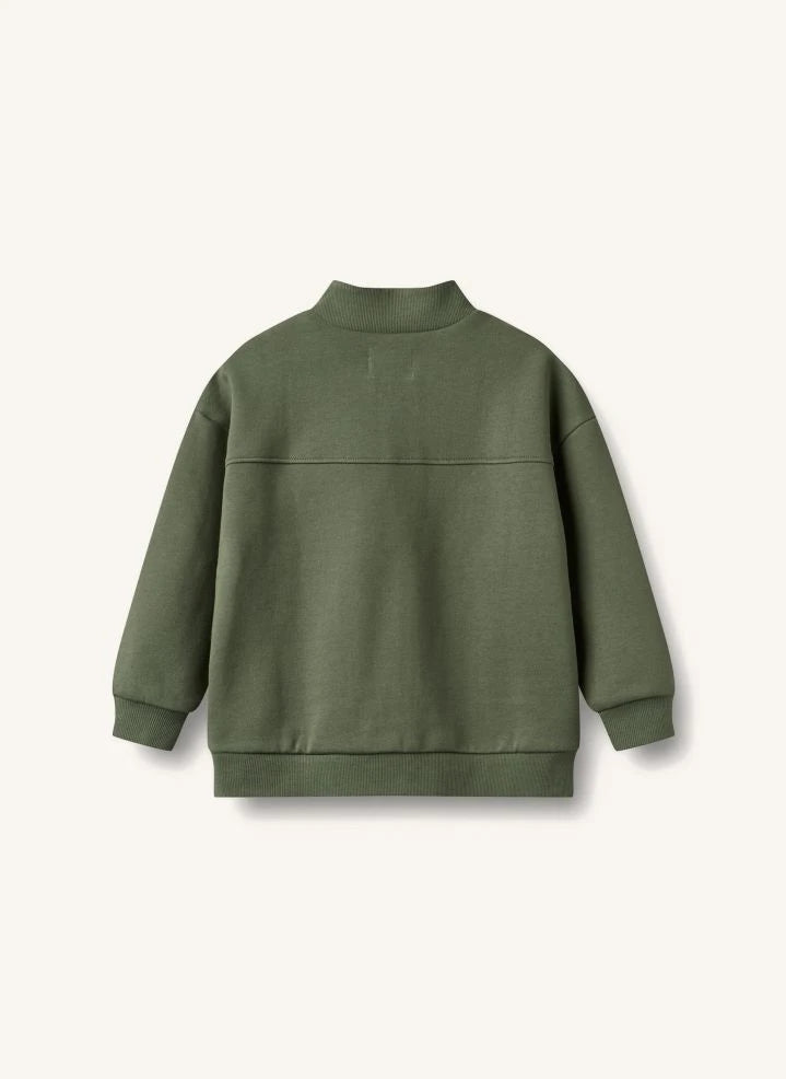 Wheat - Matteo Organic Cotton Trucker Collar Hoodie | Khaki